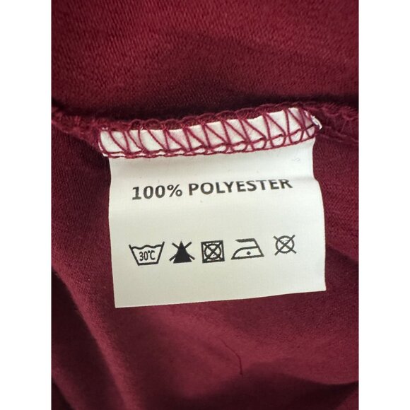 Dark Red Burgundy Soft Stretch Knit Faux-Wrap Dress w/Tie Size 16 New Fall Plus - Picture 5 of 6